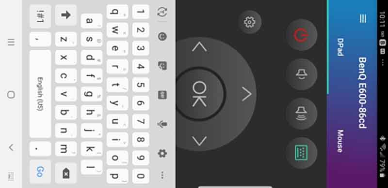 BenQ EH600 smart control app